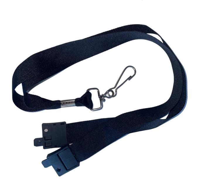 Black Break-Away Lanyard With Lobster Hook - Pack of 50