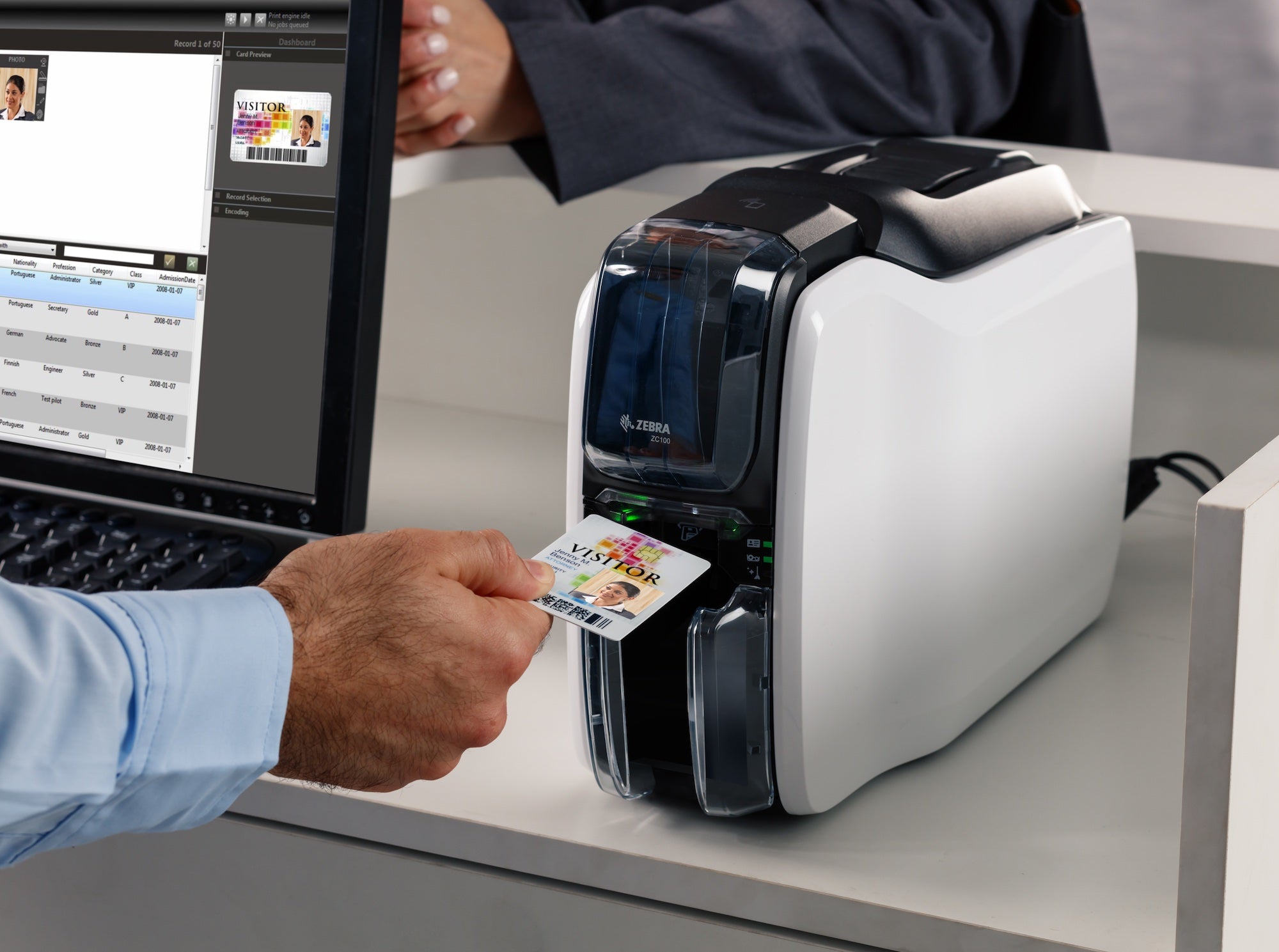 Zebra ZC100 Single-Sided ID Card Printer